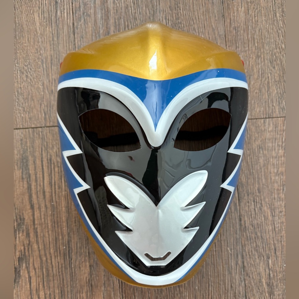 Like new Halloween Costume Blue Power Rangers Mask Plastic Kids Disguise Dress